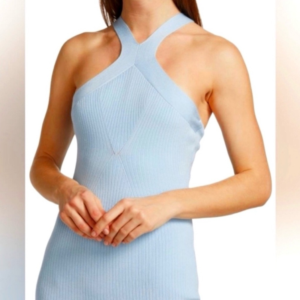 Bailey 44 Light Blue Ribbed Dress